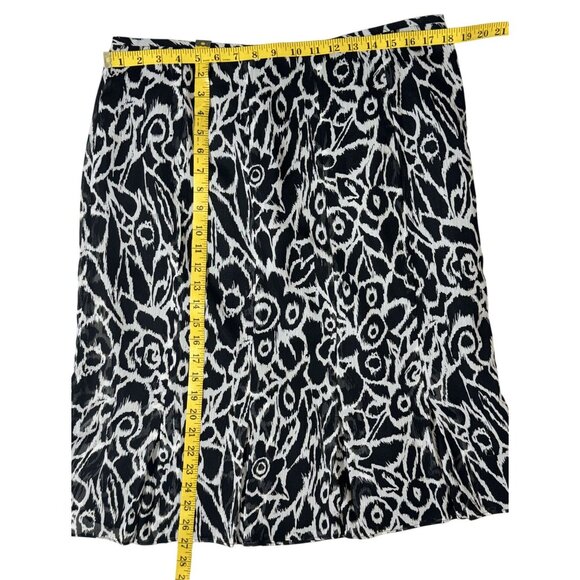 EVAN PICONE Sz 14 Womens Black White Floral Long Maxi A-Line Skirt Summer Boho - Picture 6 of 8